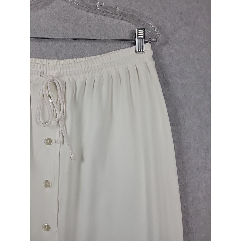 Bechamel 100% Cotton White Floral Embroidered Pull On Maxi Skirt Women's Large - Picture 4 of 10